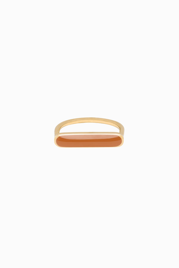 Stacker Ring in Golden Brass and Toffee by Naomi Murrell