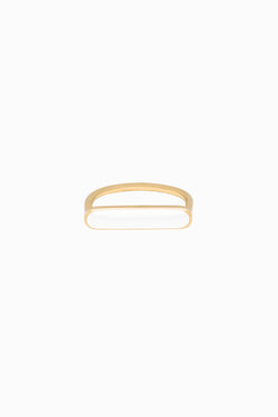 Stacker Ring in Golden Brass and Vanilla by Naomi Murrell