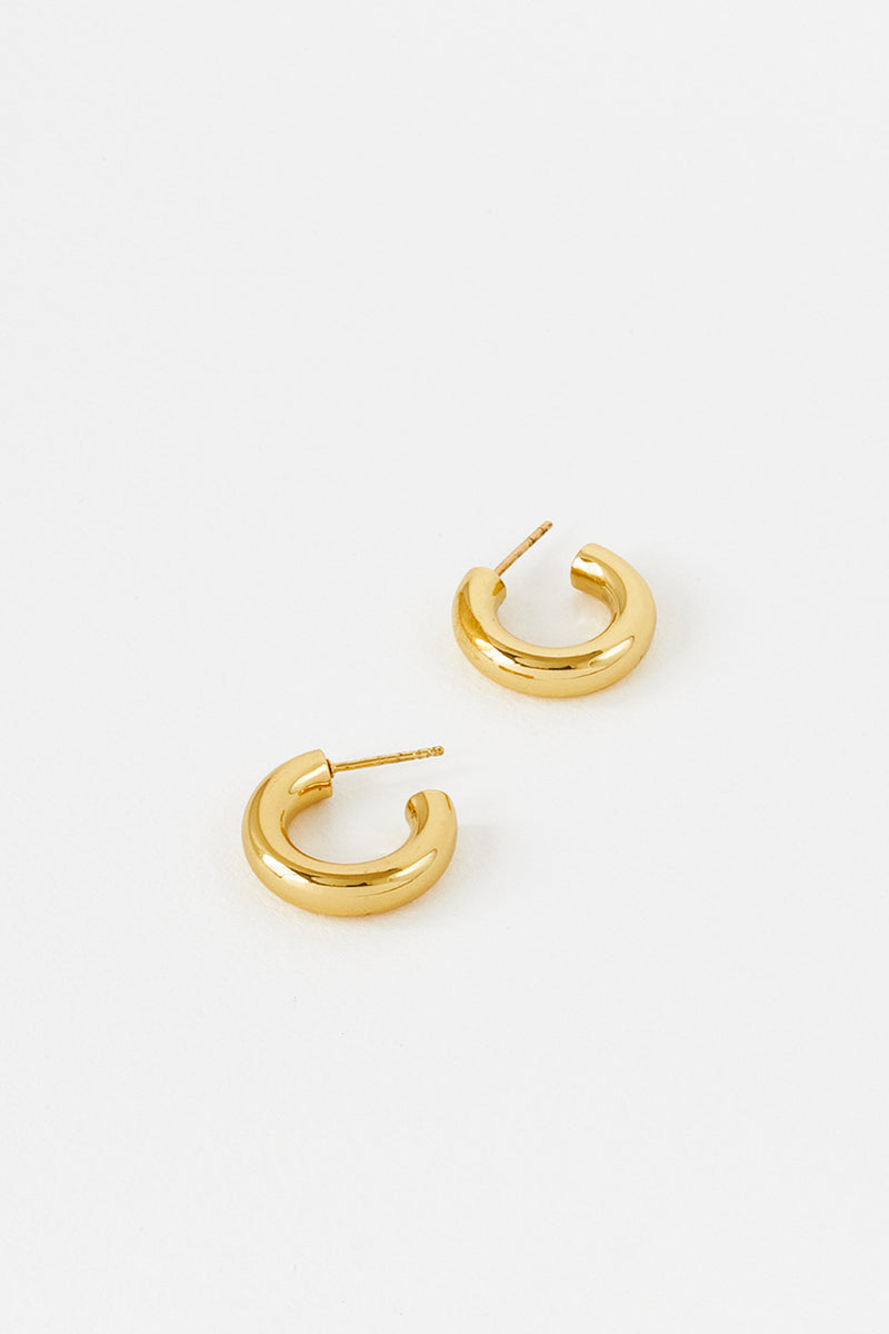 Big Hunk Earrings in Gold Vermeil Close Up
