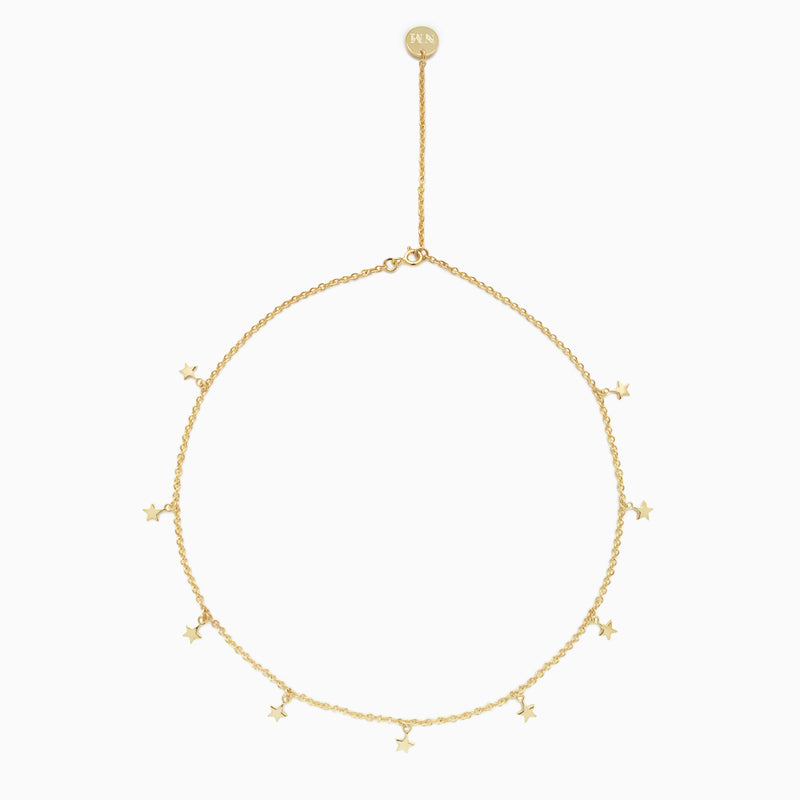 Naomi Murrell Starlight Choker Necklace in Gold Plate