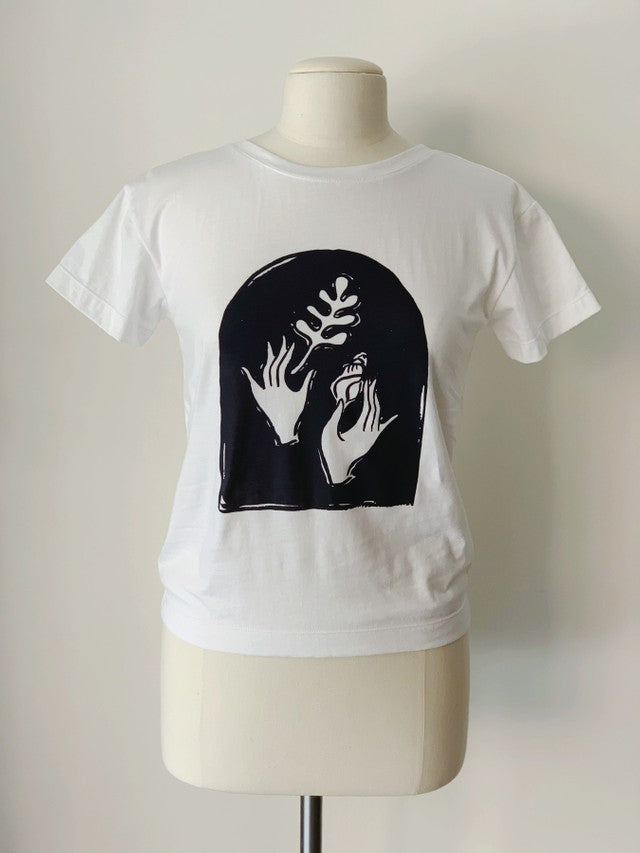 Vitamin Sea T-Shirt, White Organic Cotton, Front View, by Naomi Murrell