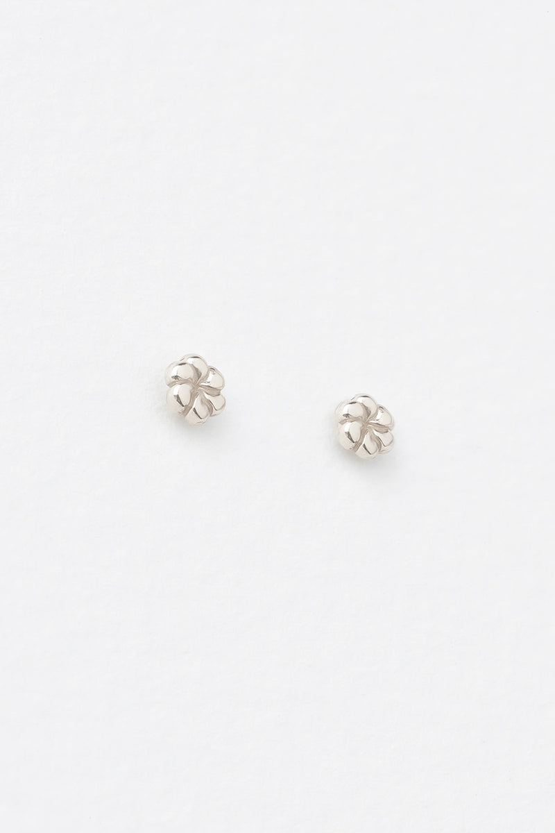Swirl Studs in Sterling Silver Zoom View 