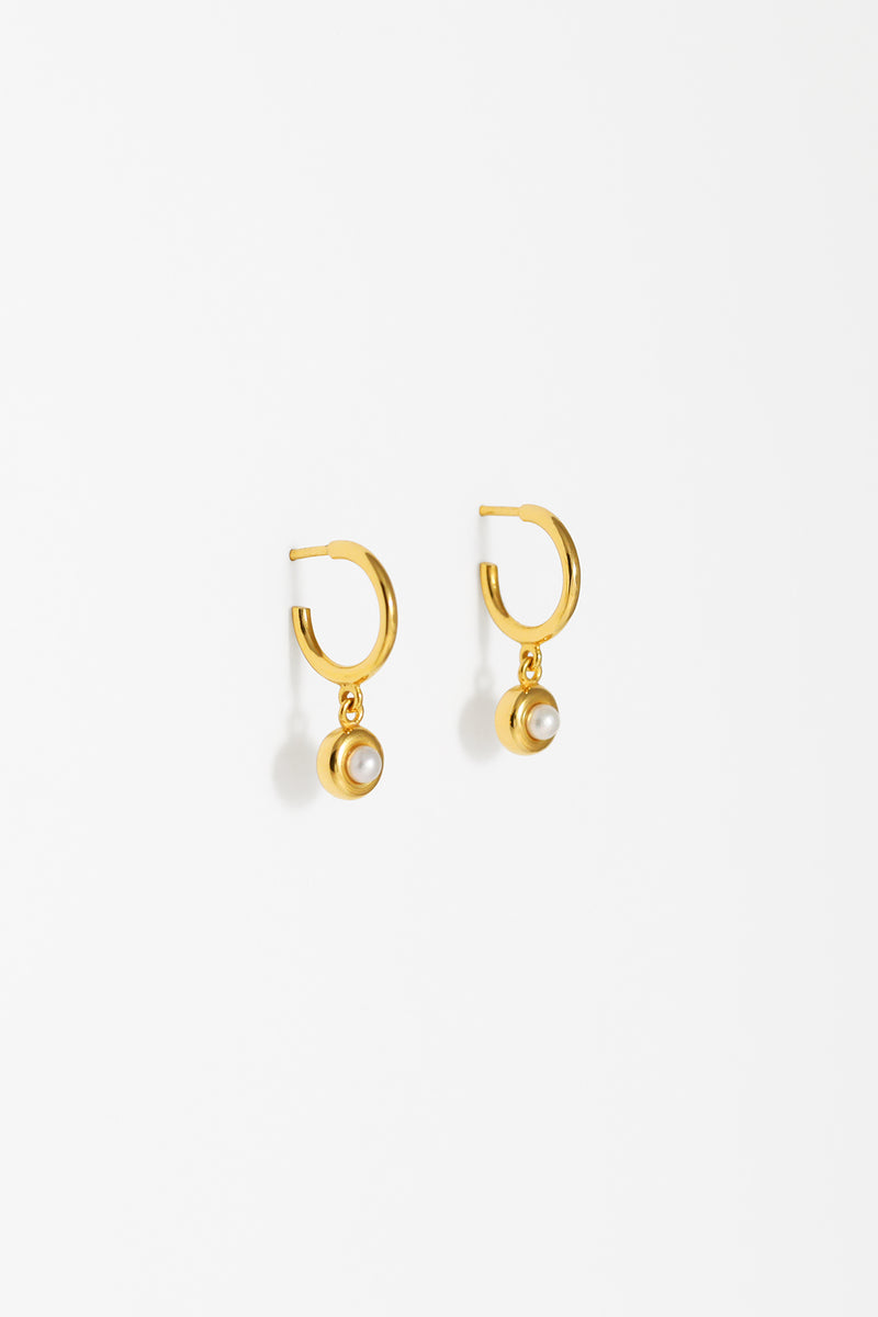 Squishy Pearl Charms in Gold Vermeil.