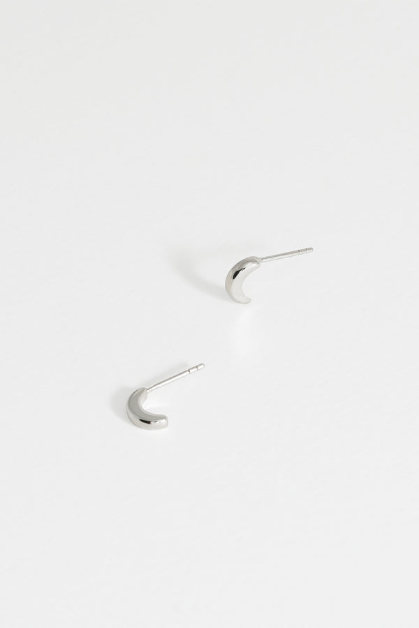 Naomi Murrell Demi Hoops, Silver, Side View
