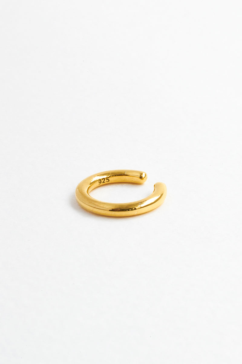 Simple Ear Cuff in Gold Vermeil, Zoom View