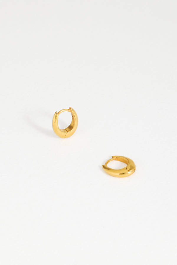 Naomi Murrell Eclipse Hoops, Gold Vermeil