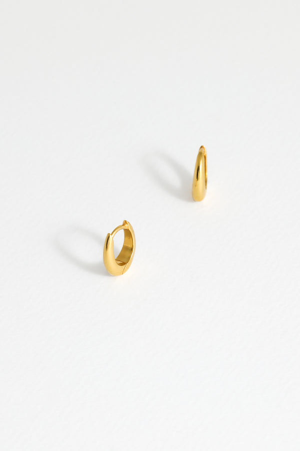 Naomi Murrell Eclipse Hoops, Gold Vermeil, Frint View