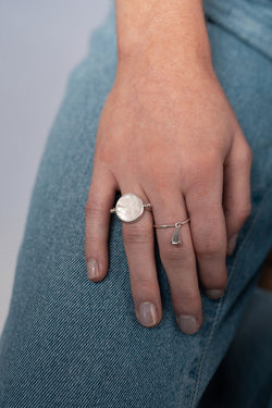 Flip Ring Deluxe in Sterling Silver, Front View