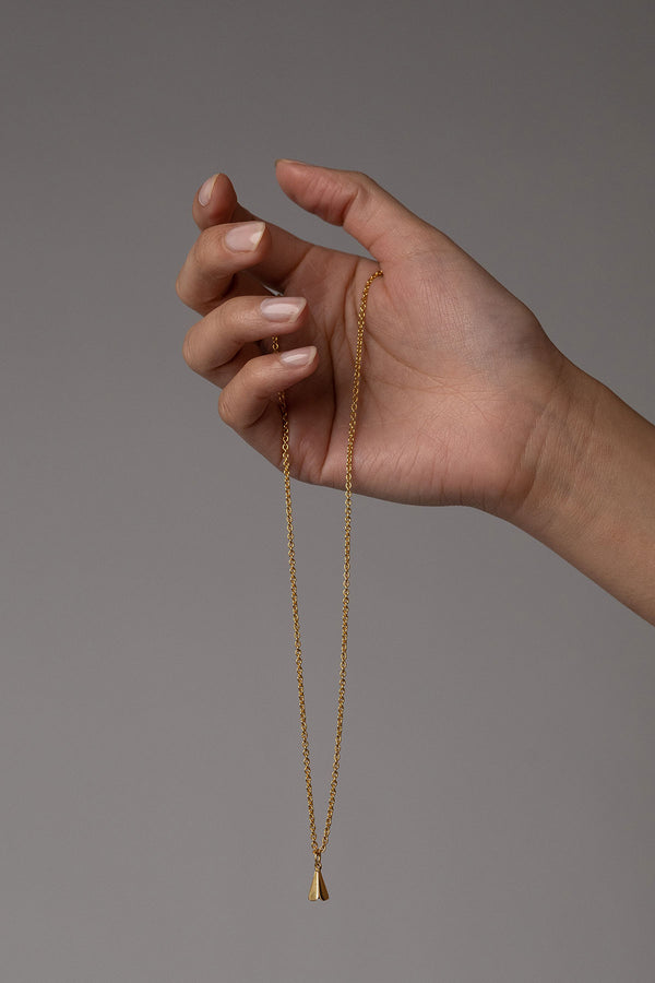 Floret Necklace in Gold Plate, Hanging