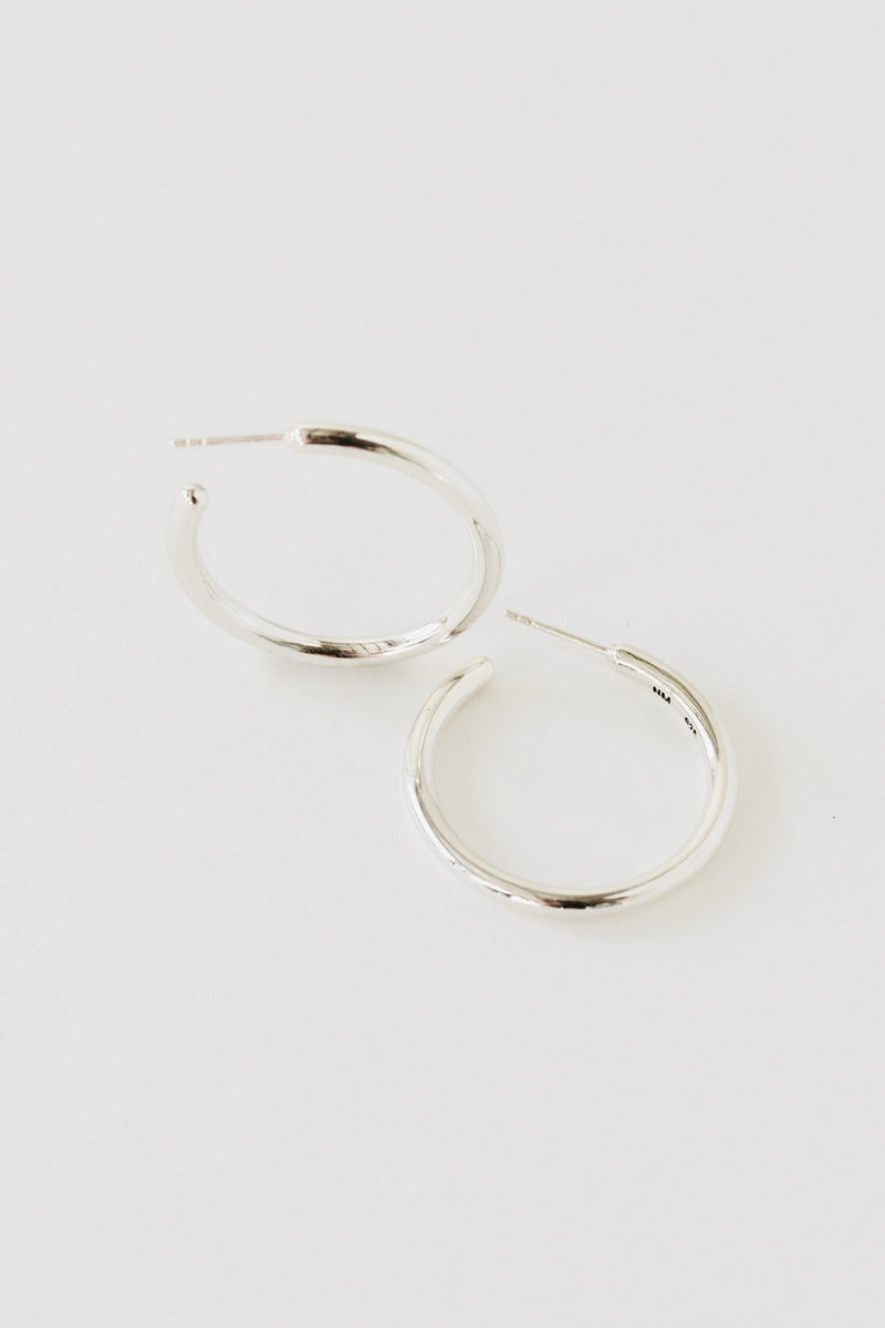 Boss Hoops, Sterling Silver, Scale 90