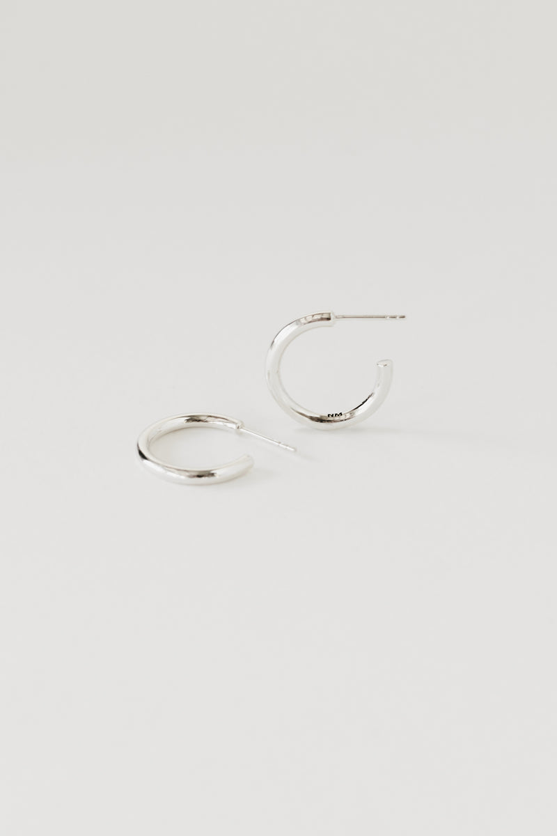 Midi Hoops, Sterling Silver, Scale 90