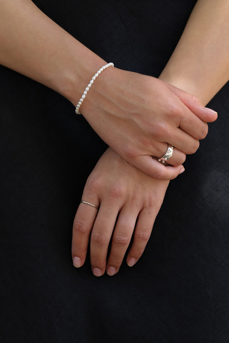 Mermaid Freshwater Pearl Bracelet Worn Styled