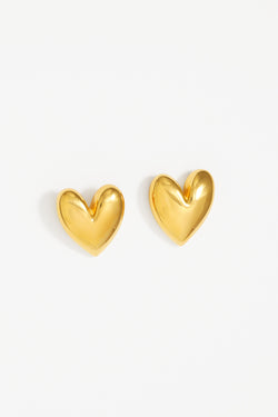 Mondo Heart Earrings in Gold Vermeil 