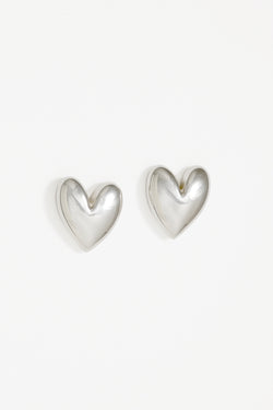 Mondo Heart Earrings in Sterling Silver