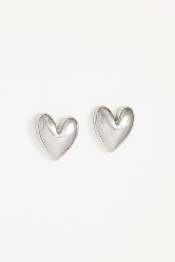 Mondo Heart Earrings in Sterling Silver