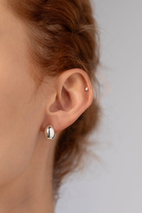 Scoop Hoops, Sterling Silver