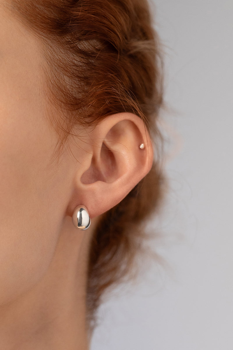 Scoop Hoops, Sterling Silver