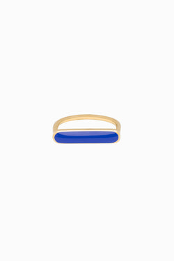 Stacker Ring in Golden Brass and Indigo by Naomi Murrell