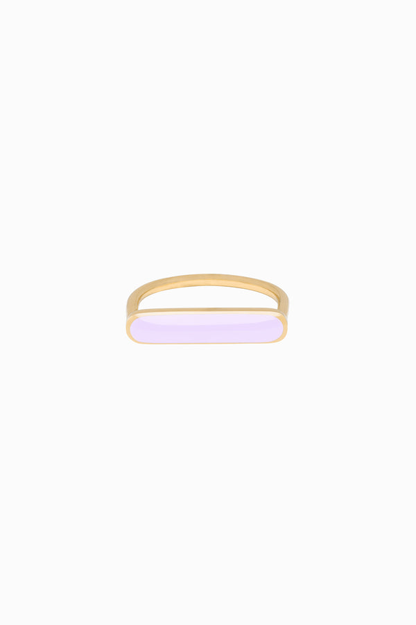 Stacker Ring in Golden Brass and Lavender by Naomi Murrell