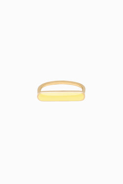 Stacker Ring, Lemon Butter, Golden Brass
