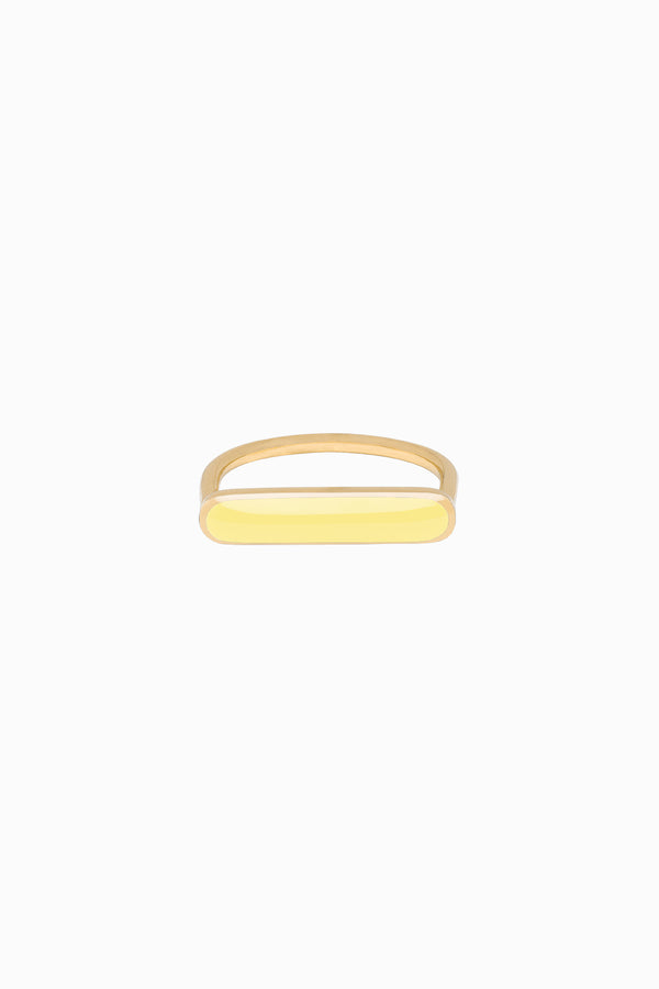Stacker Ring, Lemon Butter, Golden Brass
