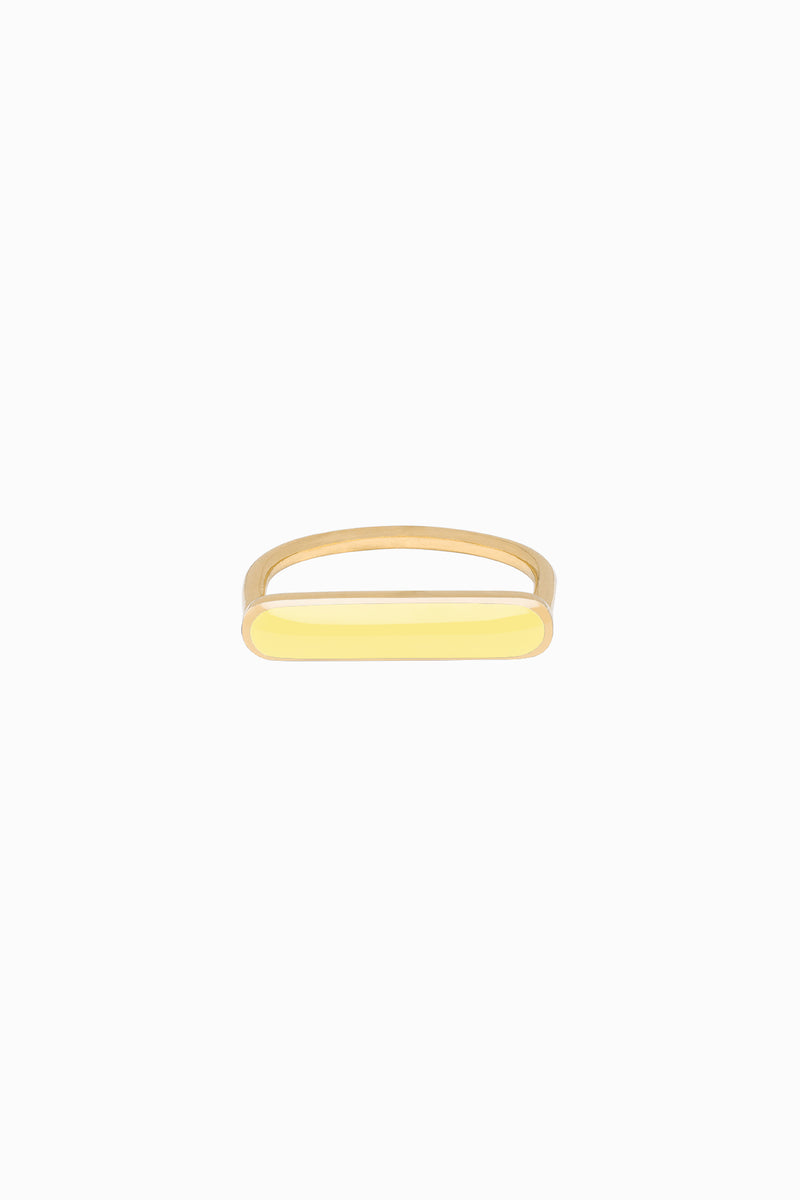 Stacker Ring, Lemon Butter, Golden Brass