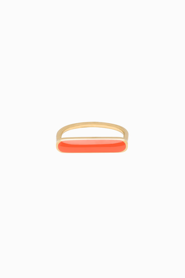 Stacker Ring in Golden Brass and Tangerine by Naomi Murrell