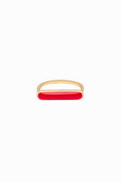Stacker Ring in Golden Brass and Tomato by Naomi Murrell