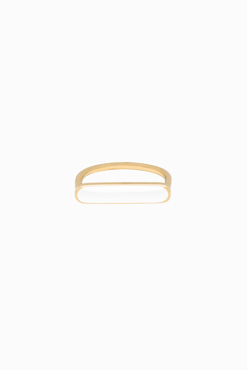 Stacker Ring in Golden Brass and Vanilla by Naomi Murrell