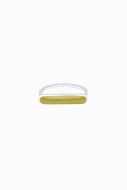 Stacker Ring, Olive, Sterling Silver