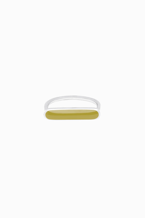Stacker Ring, Olive, Sterling Silver