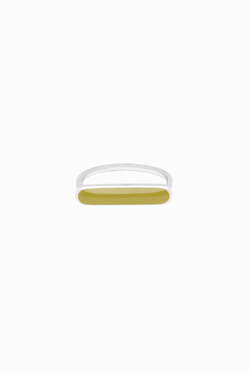 Stacker Ring, Olive, Sterling Silver