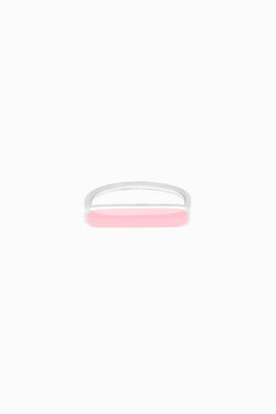 Stacker Ring in Sterling Silver and Parfait Pink by Naomi Murrell