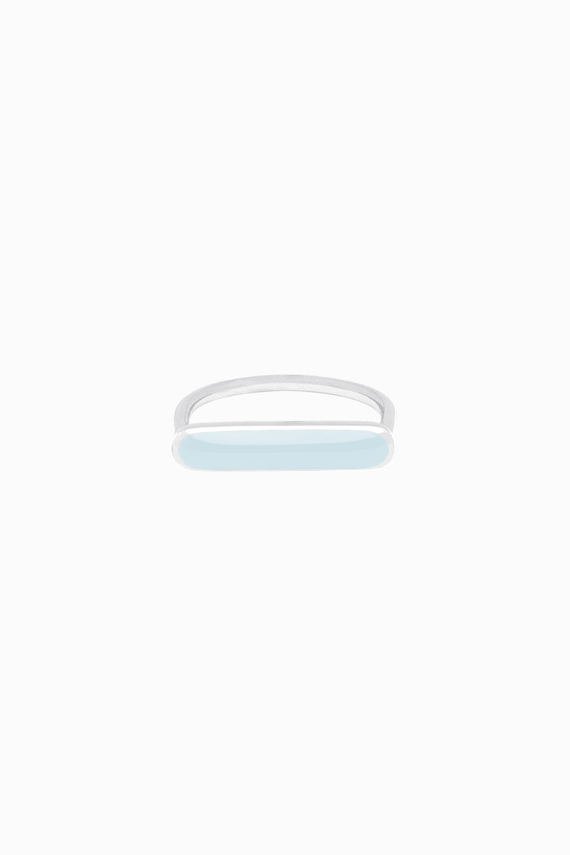 Stacker Ring in Sterling Silver and Powder Blue by Naomi Murrell