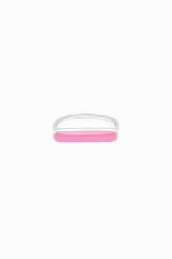 Stacker Ring in Sterling Silver and Rose Pink by Naomi Murrell