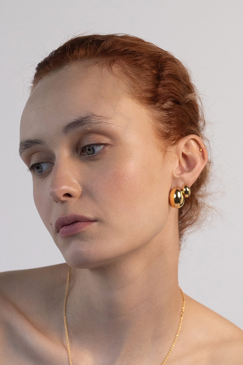 Super Scoop Hoops, Gold Vermeil