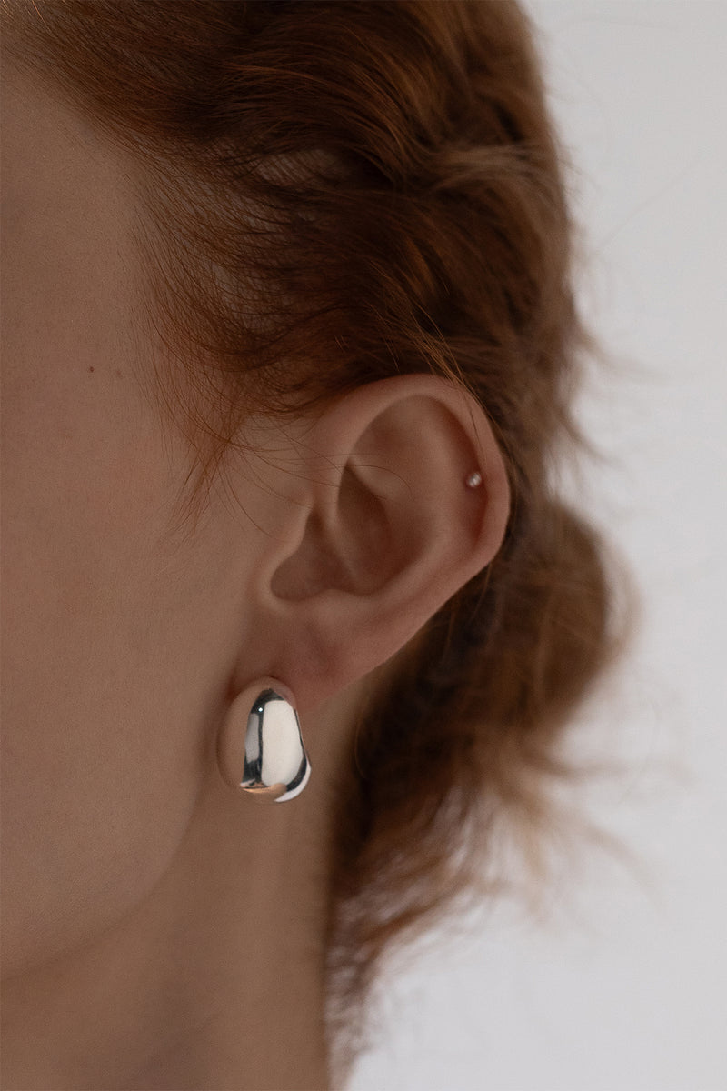 Super Scoop Hoops, Sterling Silver