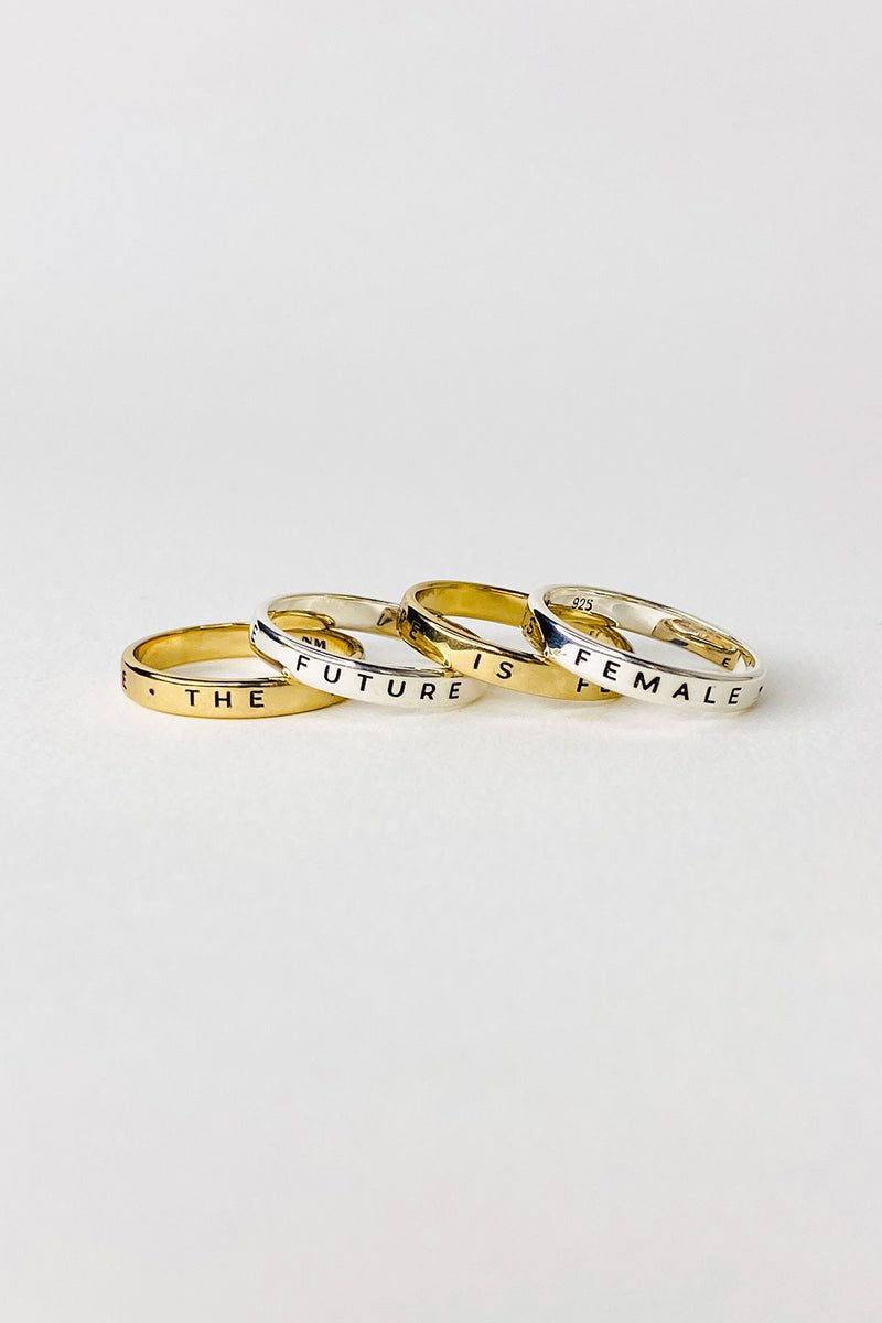 The Future Is Female Ring, Sterling Silver