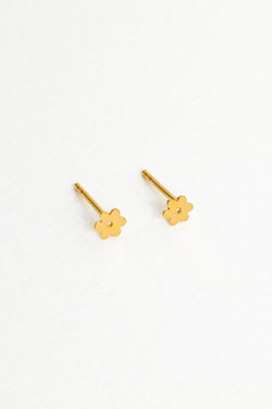 Tiny Flower Studs, Gold Vermeil
