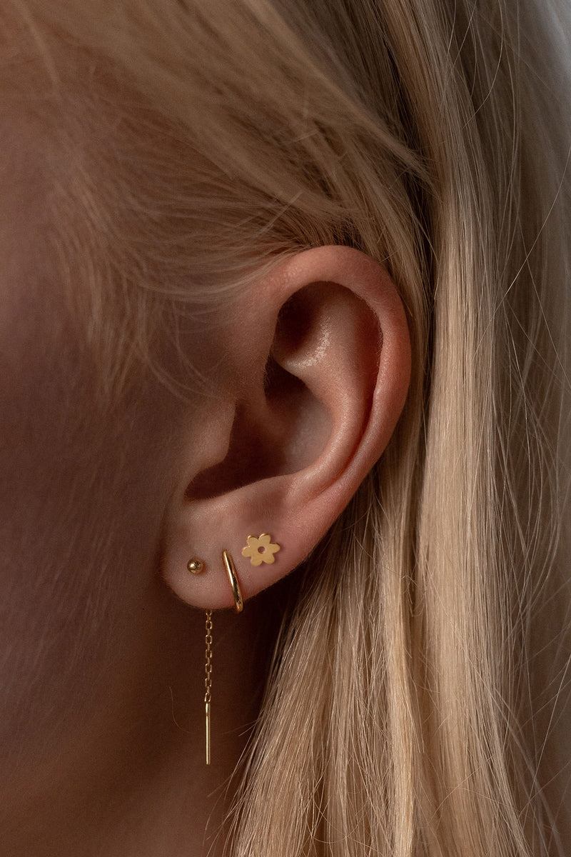 Tiny Flower Studs, Gold Vermeil