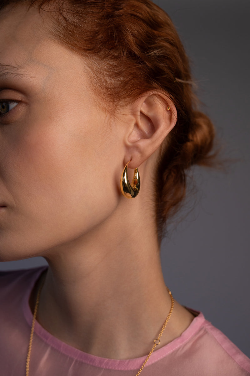 Super Crescent Hoops, Gold Vermeil | Naomi Murrell