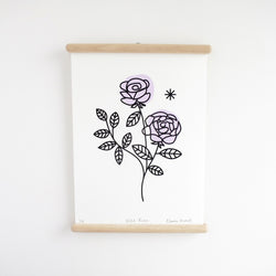 Wild Roses - Lilac, Screen Print - SOLD OUT