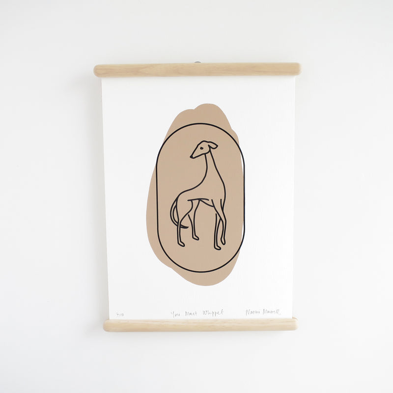 You Must Whippet, Giclée Print