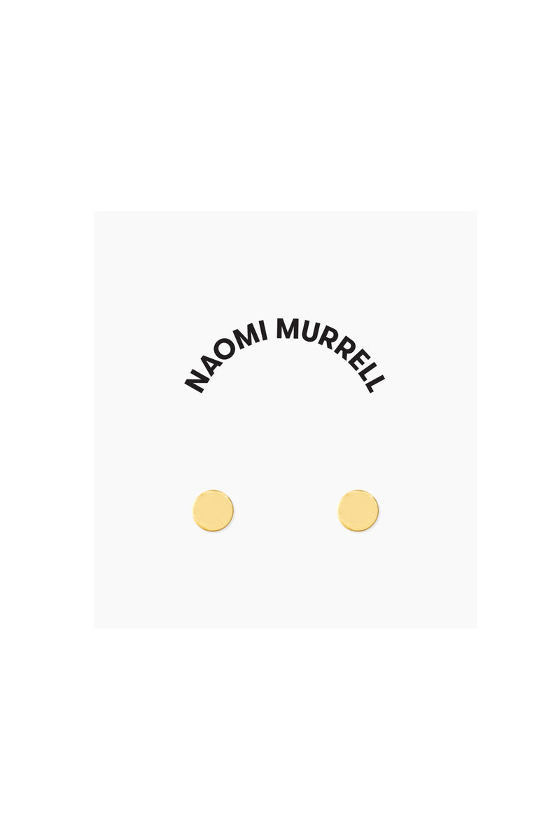 Full Moon Studs, Gold Vermeil