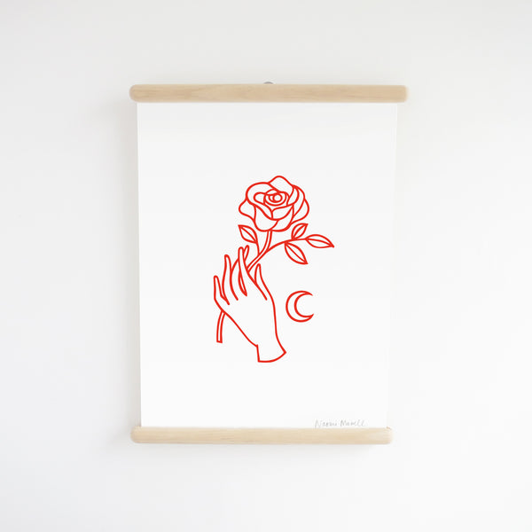 New Romantic in Red, Giclée Print