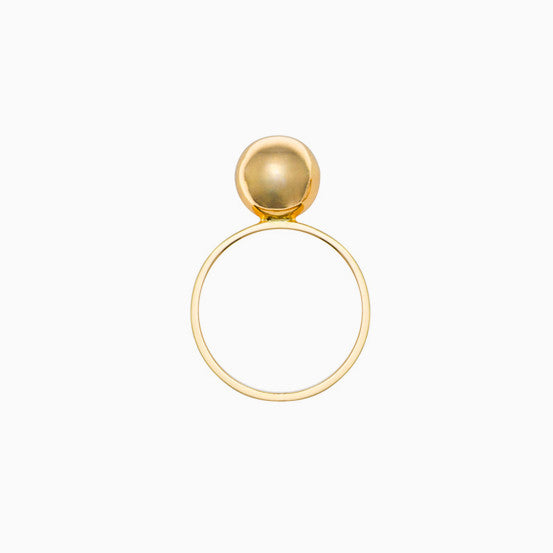 Pinball Ring in Golden Brass by Naomi Murrell