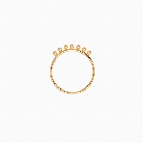 Pom Pom Ring in Golden Brass by Naomi Murrell