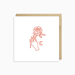New Romantic Card, White & Red