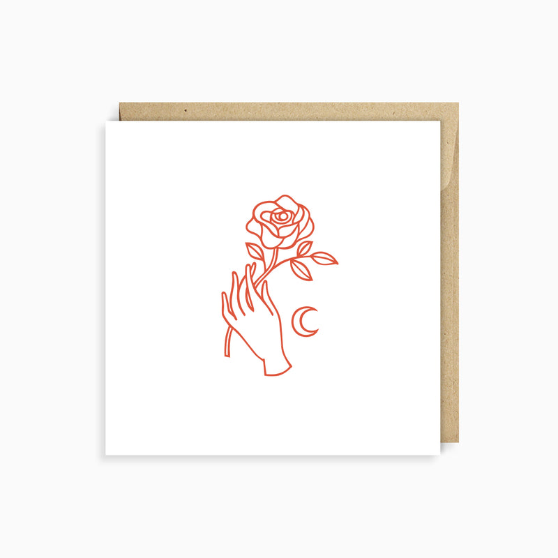 New Romantic Card, White & Red