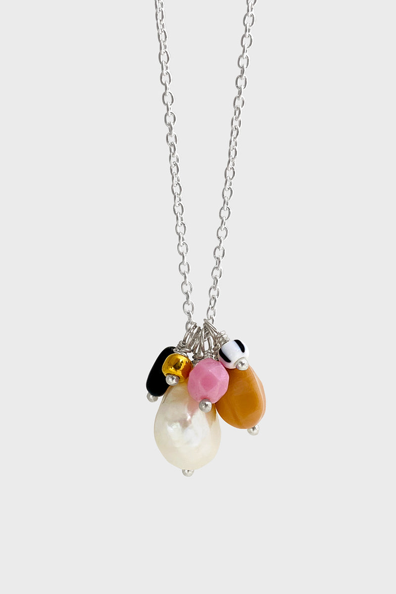 Bonbon Necklace, Caramel<br>Sterling Silver